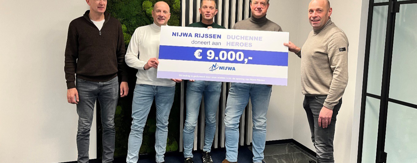 Nijwa draagt team R4D (Rijssen voor Duchenne) een warm hart toe en doneert € 9.000,-