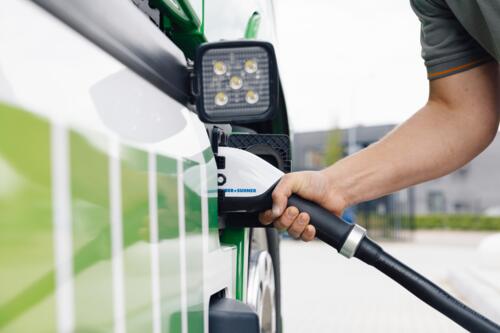 Opladen elektrische truck